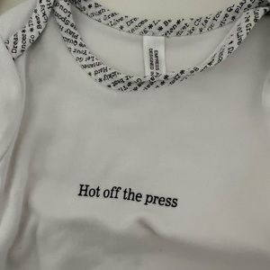 Baby gift hot off the press baby gown white one size